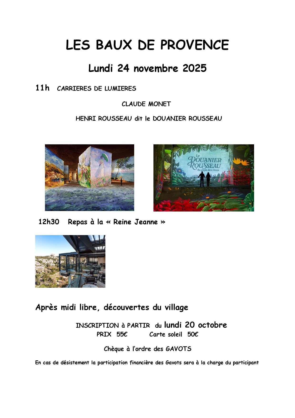 Affiche LES BAUX DE PROVENCE MONET page 0001